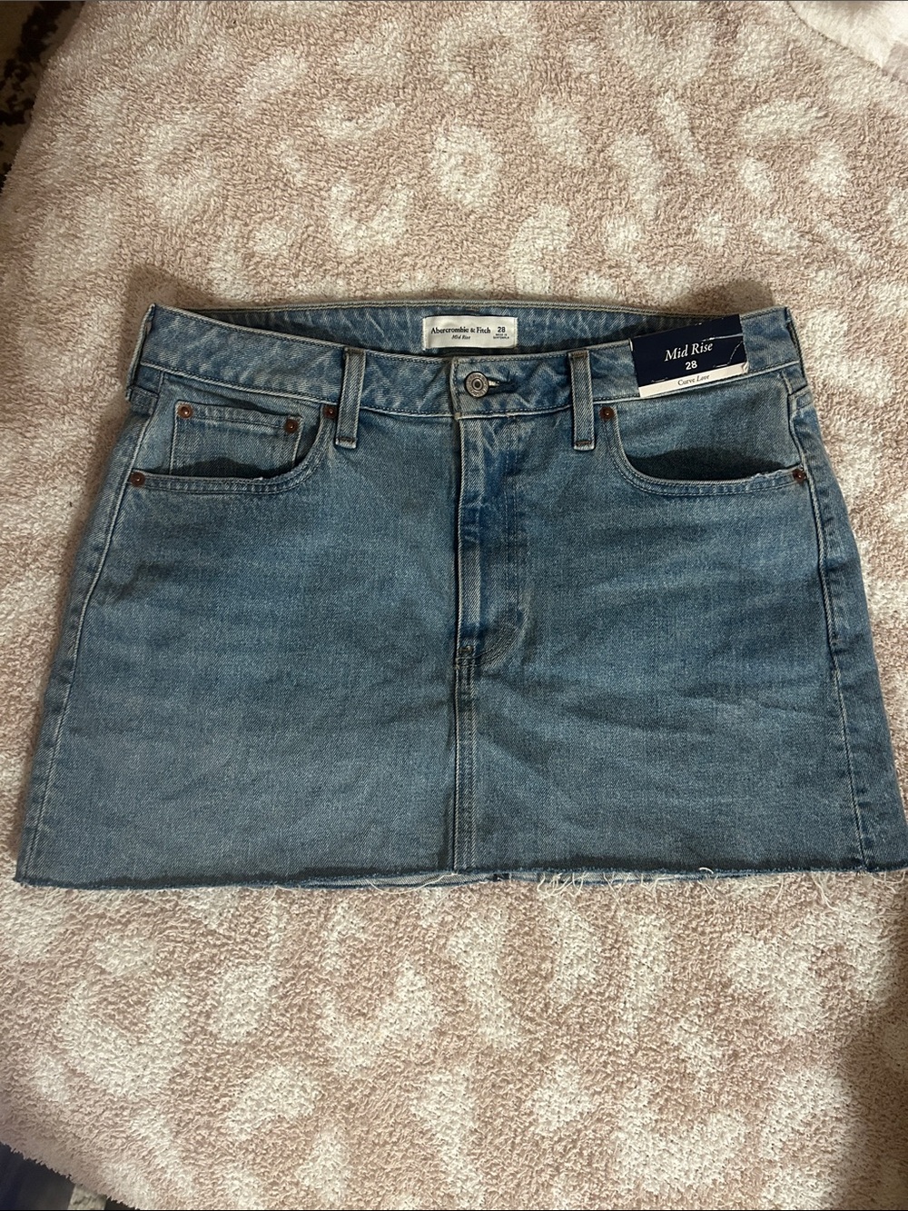Abercrombie & Fitch Light Blue Denim Mini Skirt